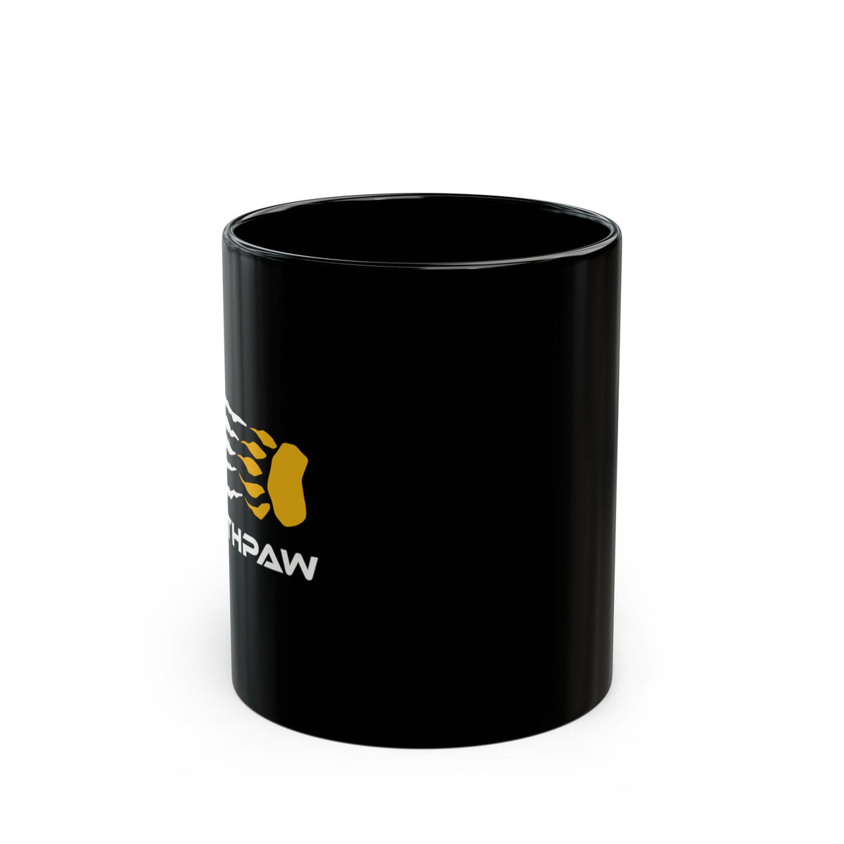 SouthPaw Claw Print - Left-Handed Mug (11oz, Black)