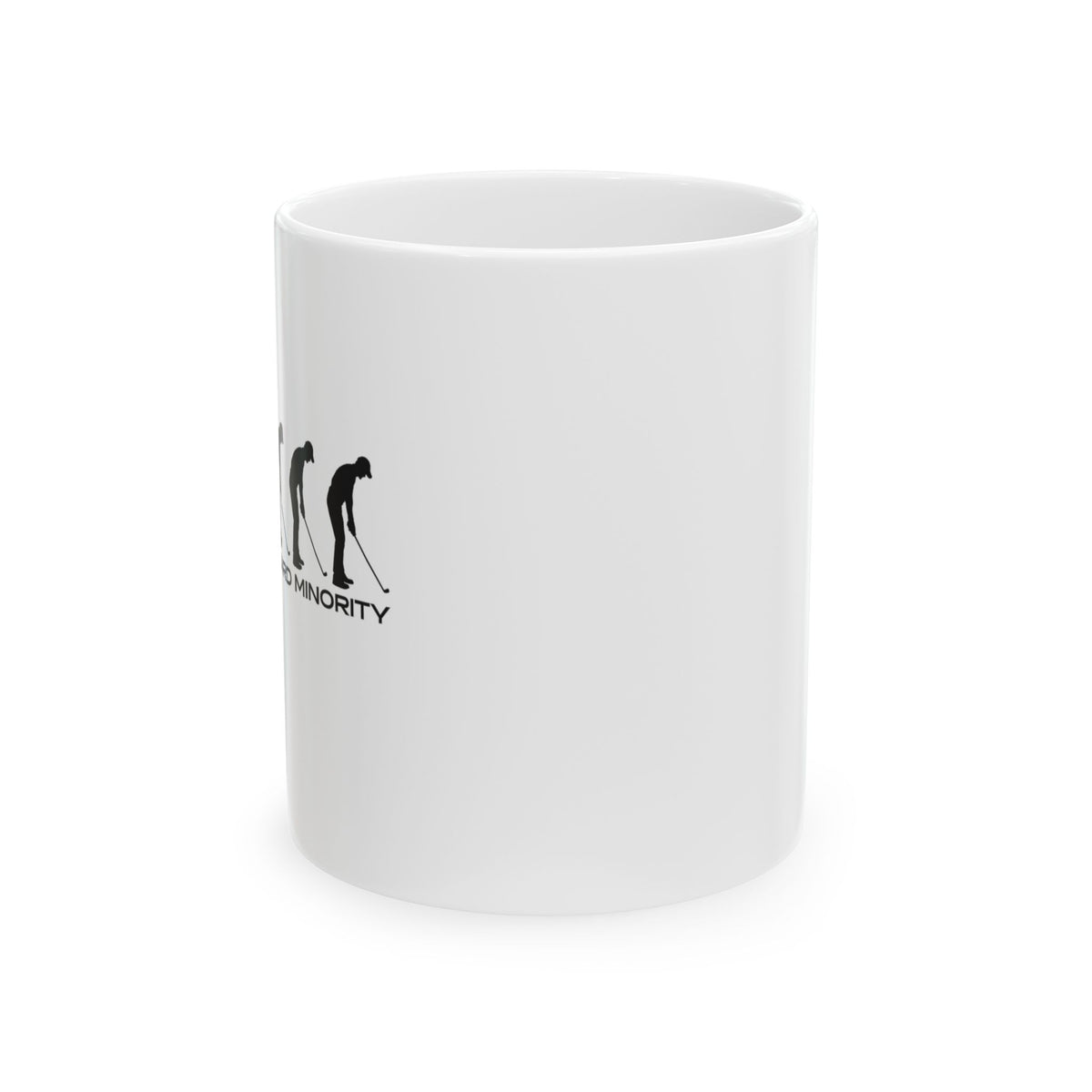 The Backward Minority Golf - Left-Handed Mug (11oz, White)
