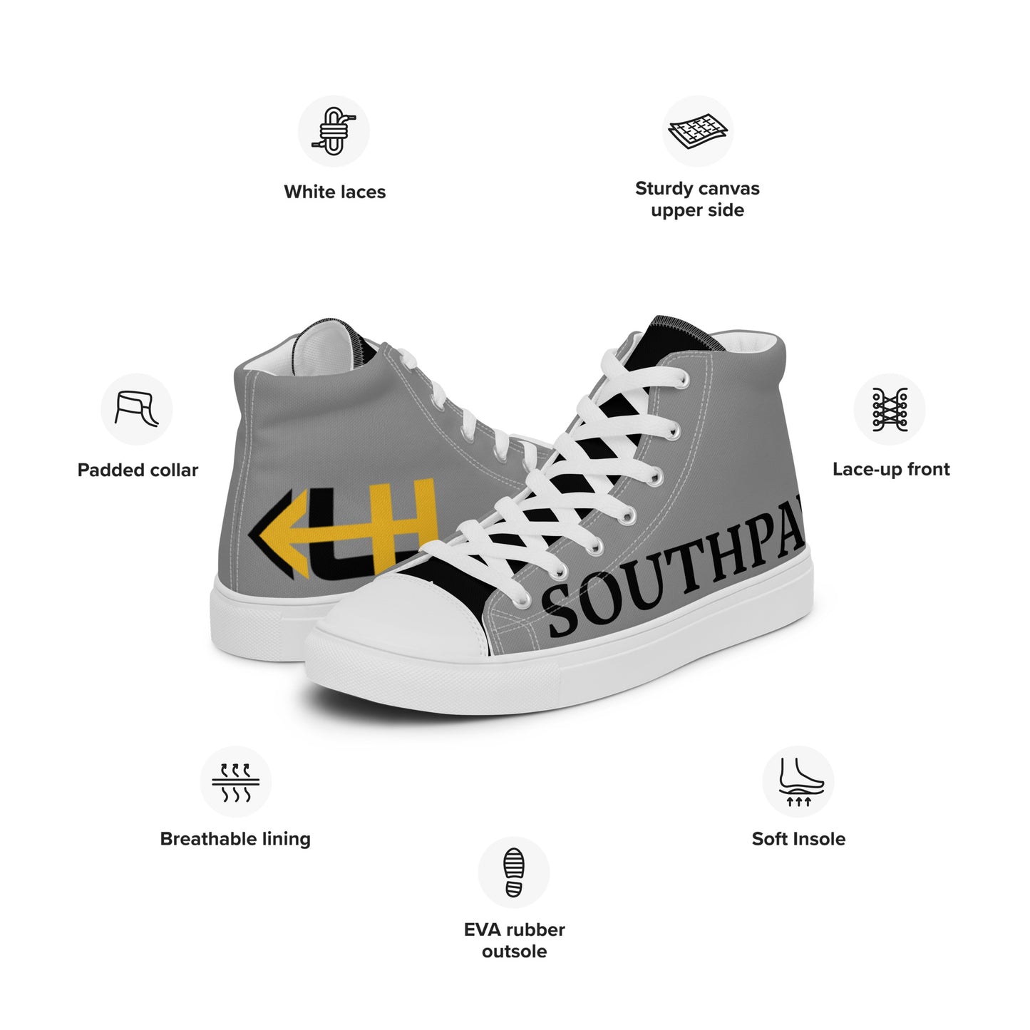 Men’s high top canvas shoes