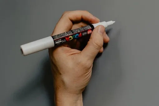 Left-handed writing illustration