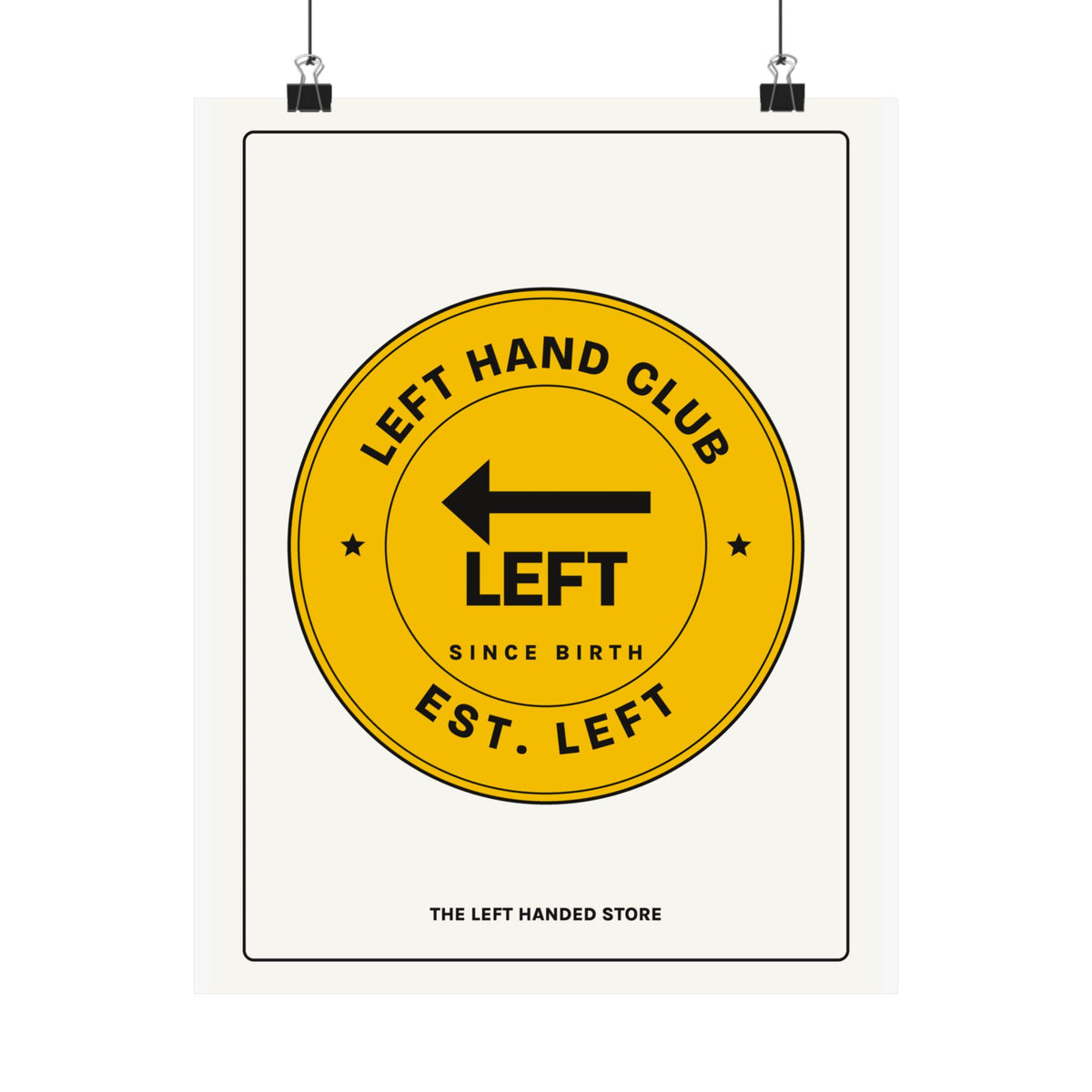 Left Hand Club (Est. Left) Lefty Poster