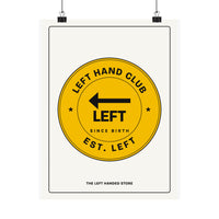 Left Hand Club (Est. Left) Lefty Poster