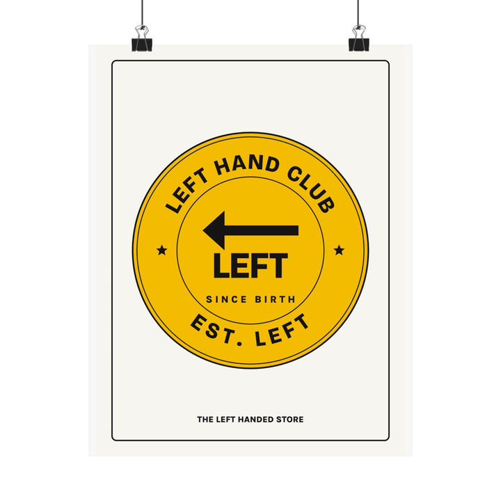 Left Hand Club (Est. Left) Lefty Poster