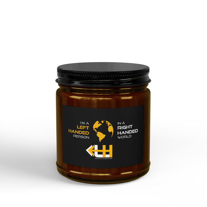 Left-Handed World Soy Candle — 4oz & 9oz Scented Jar with Black Lid