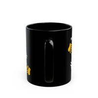 Southpaws Claw Pattern - Left-Handed Mug (11oz, Black)