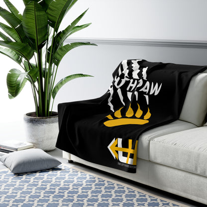 Southpaw Bear Claw Sherpa Fleece Blanket | Paw Print Graphic