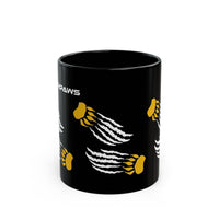 Southpaws Claw Pattern - Left-Handed Mug (11oz, Black)