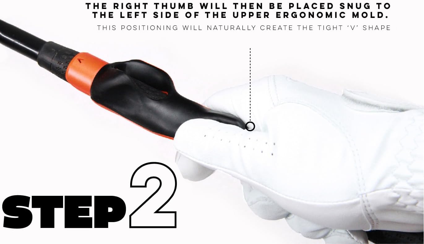 Lefty Grip Trainer Attachment for Improved Hand Positioning on Golf Club