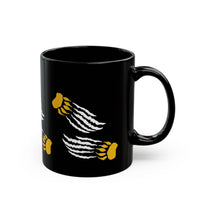 Southpaws Claw Pattern - Left-Handed Mug (11oz, Black)
