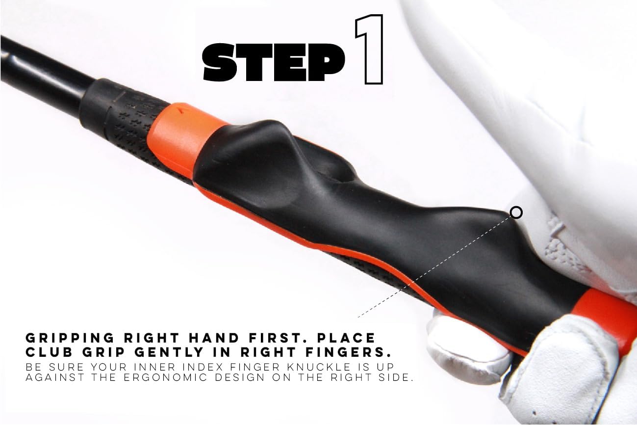 Lefty Grip Trainer Attachment for Improved Hand Positioning on Golf Club