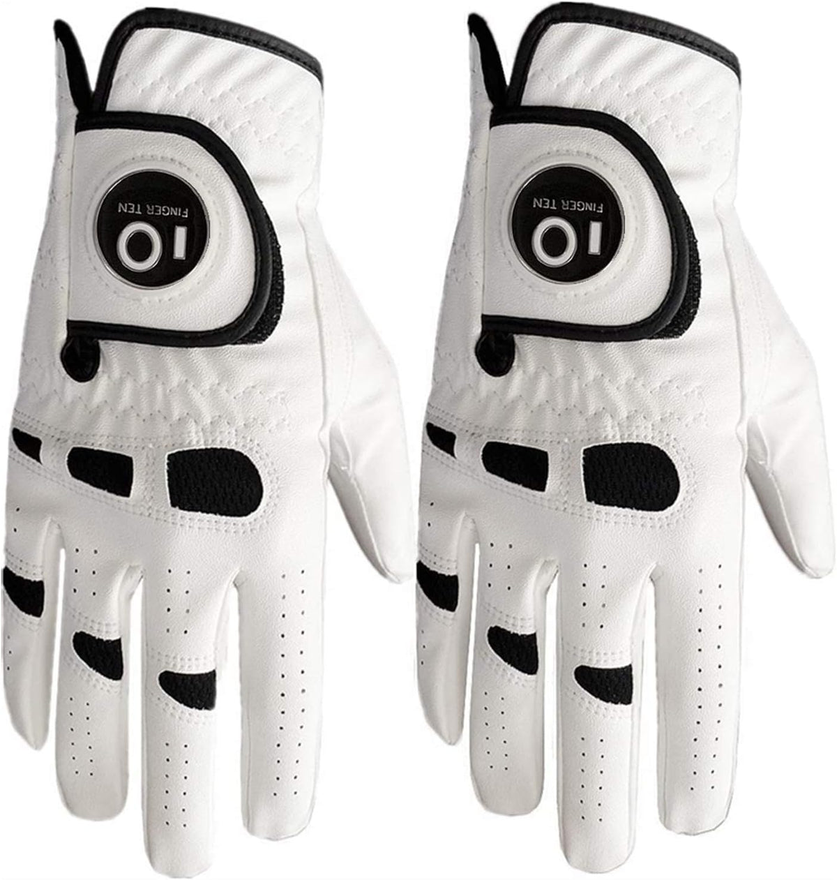 Large - Men’s Golf Gloves Left Hand Right with Ball Marker 2 Pack, Weathersof Grip Soft Comfortable (Copy) (Copy)