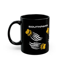 Southpaws Claw Pattern - Left-Handed Mug (11oz, Black)
