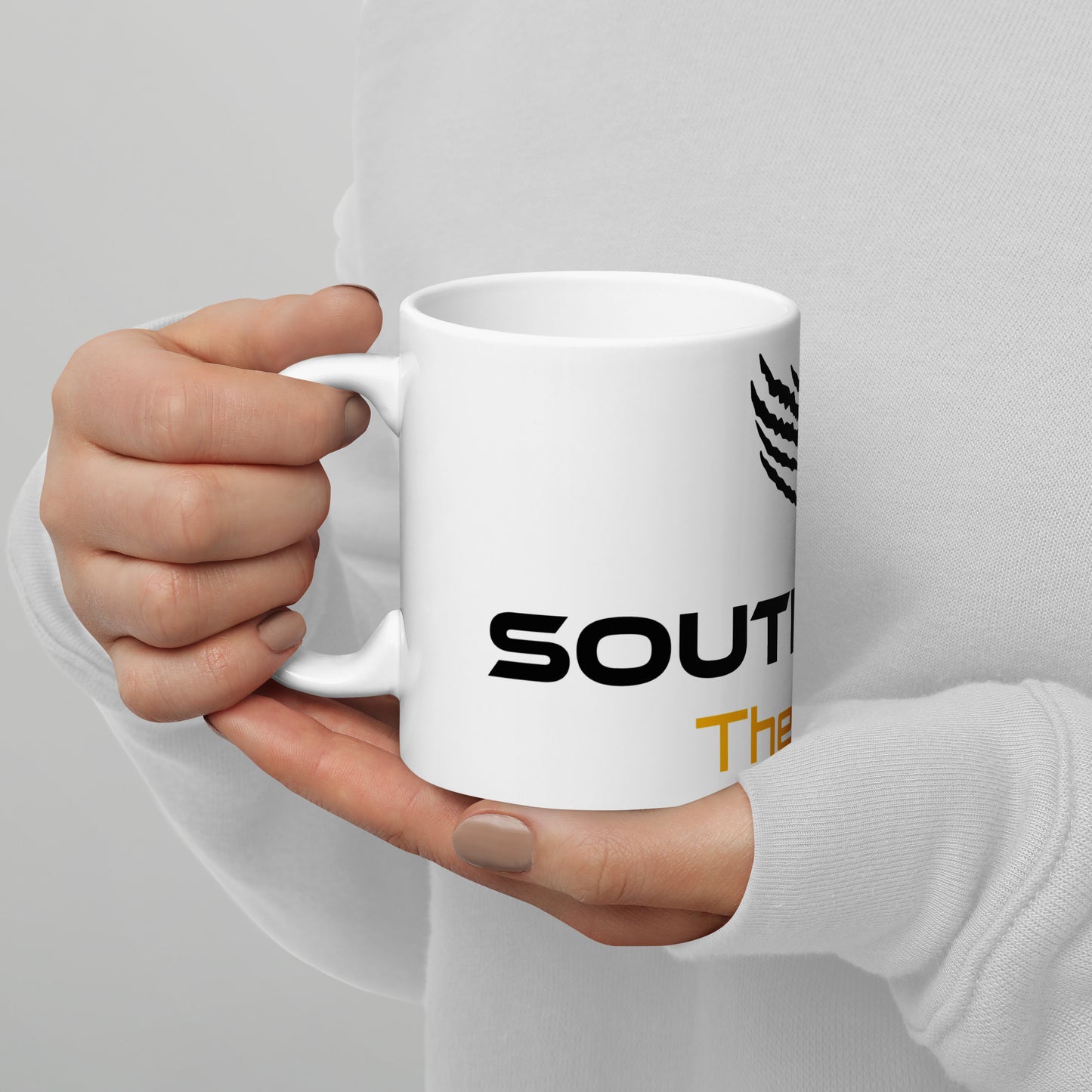 White South Paw Mug